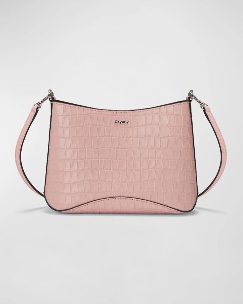 Oryany Focus Mini Croc-Embossed Leather Crossbody Bag Cover