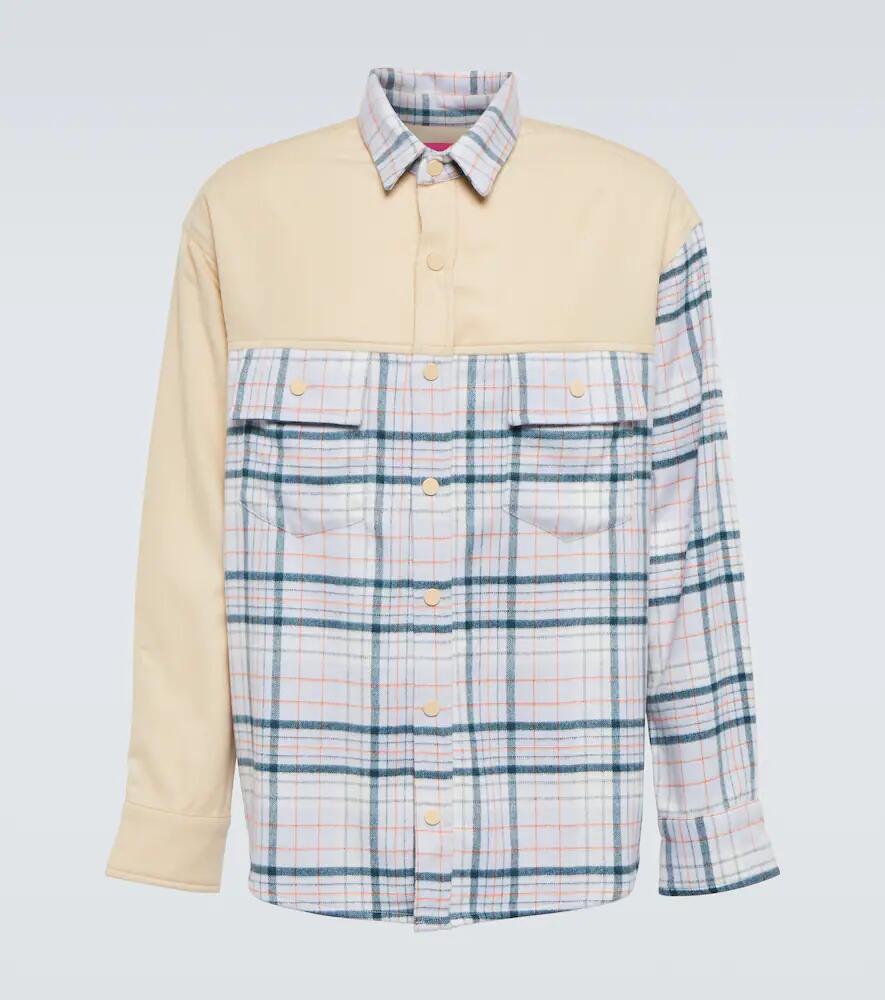 The Elder Statesman Checked wool, silk and cashmere shirt Cover