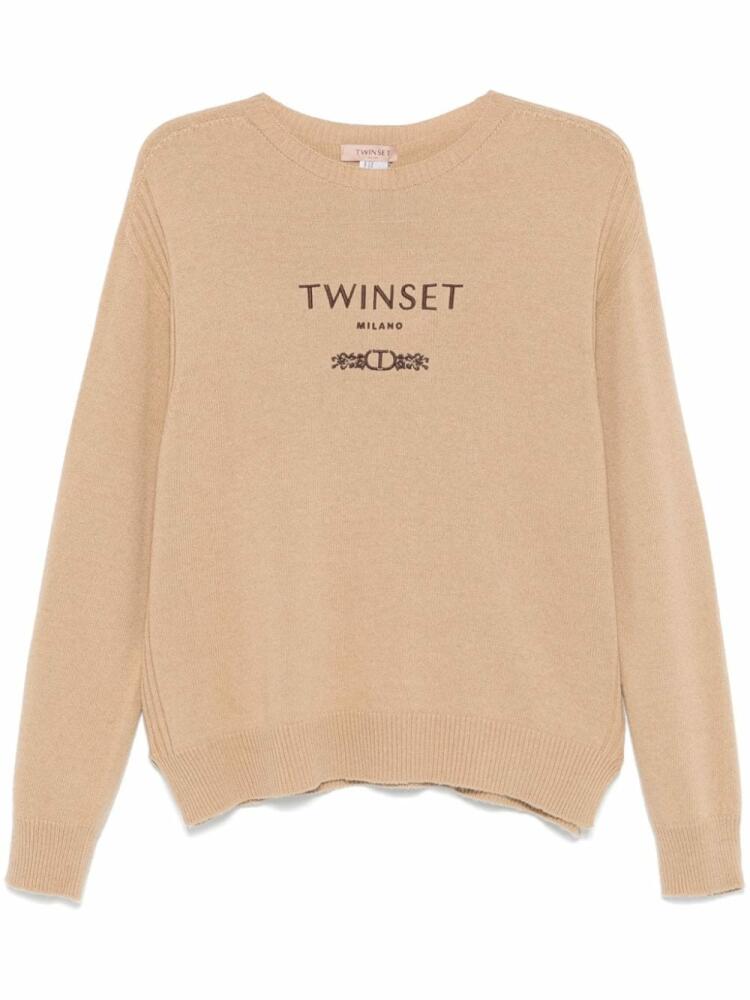 TWINSET logo-embroidered sweater - Neutrals Cover