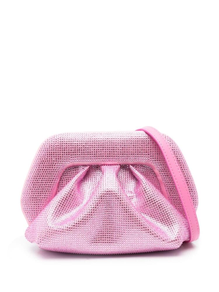 Themoirè Gea crystal-embellished clutch - Pink Cover