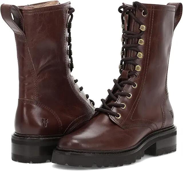 Frye Olivia Combat (Bourbon) Women's Boots Cover