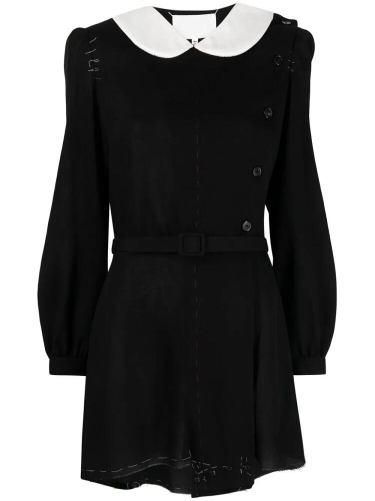 Maison Margiela Peter Pan-collar wool minidress - Black Cover