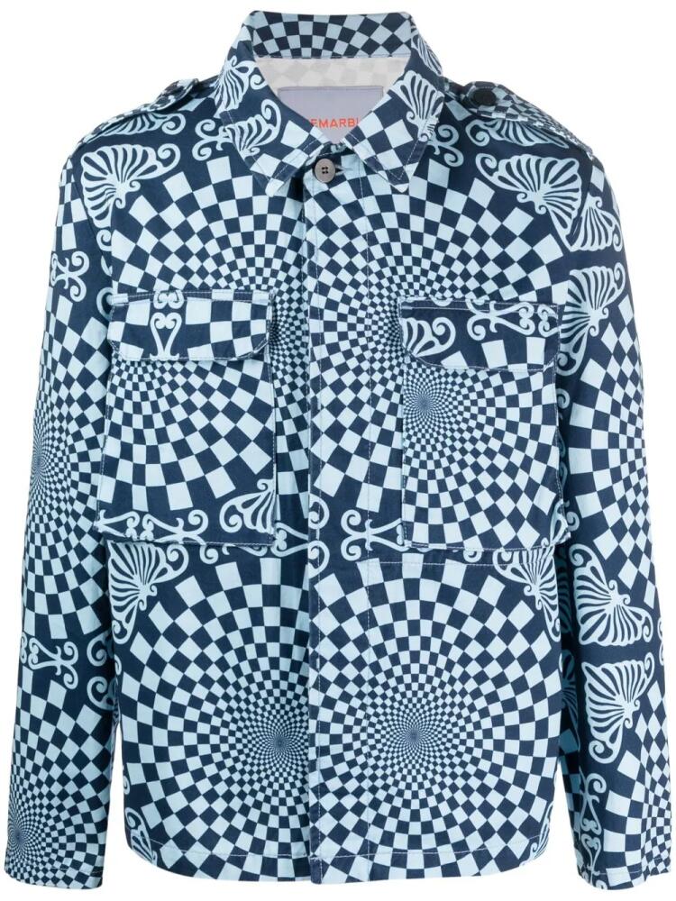 BLUEMARBLE geometric-pattern cotton shirt Cover