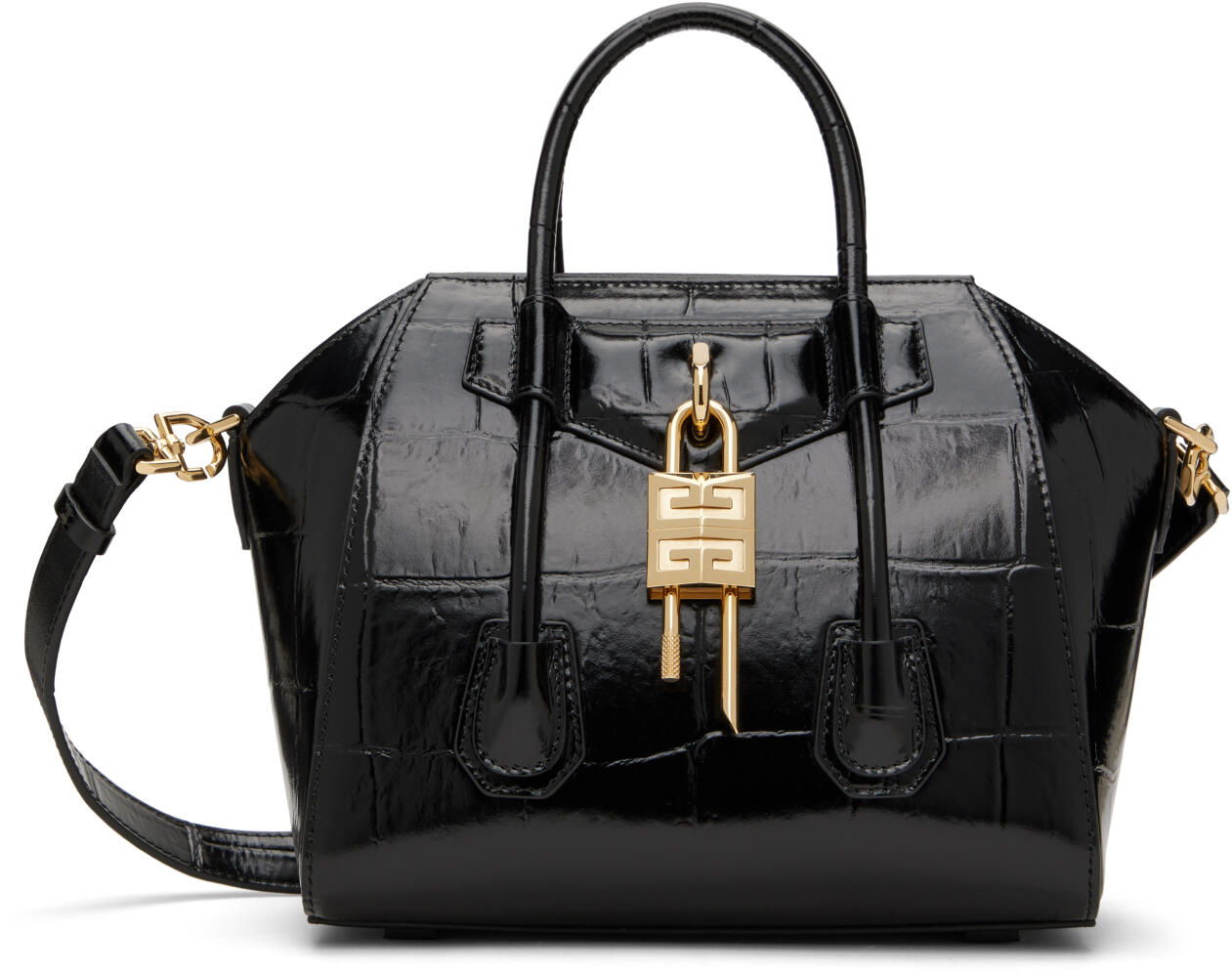 Givenchy Black Mini Antigona Lock Bag Cover