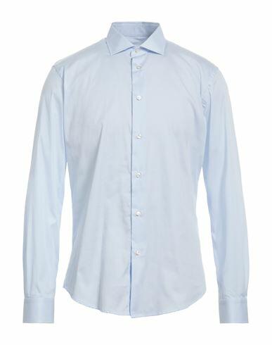 Brian Dales Man Shirt Light blue Size 14 ½ Cotton, Polyamide, Elastane Cover