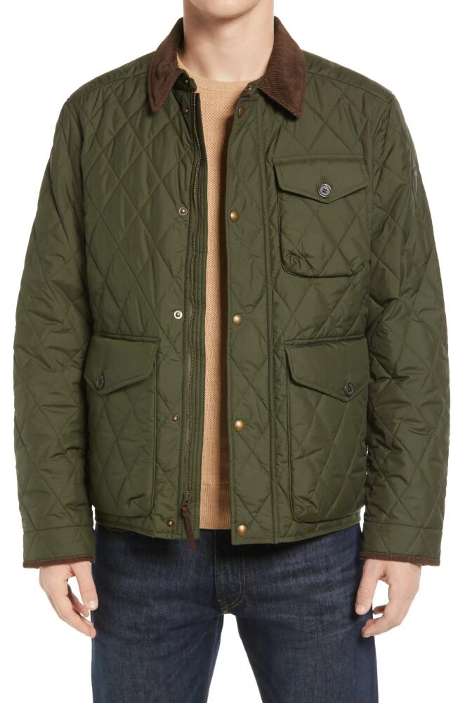 Polo Ralph Lauren Beaton Water Repellent Quilted Jacket in Company Olive Cover