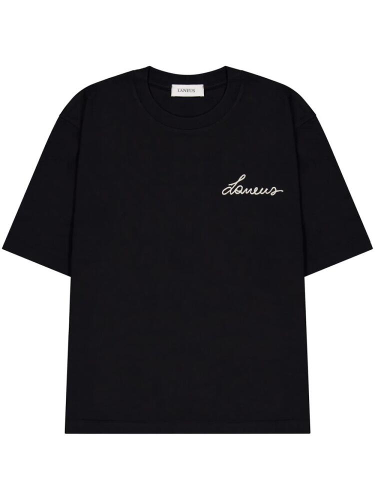 Laneus logo-embroidered T-shirt - Black Cover