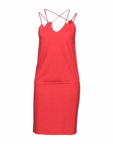 Lanston Woman Mini dress Red Rayon, Polyester Cover