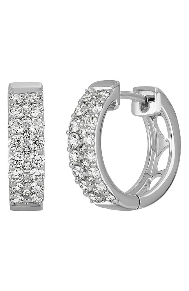 Bony Levy Audrey Diamond Hoop Earrings in 18K White Gold Cover