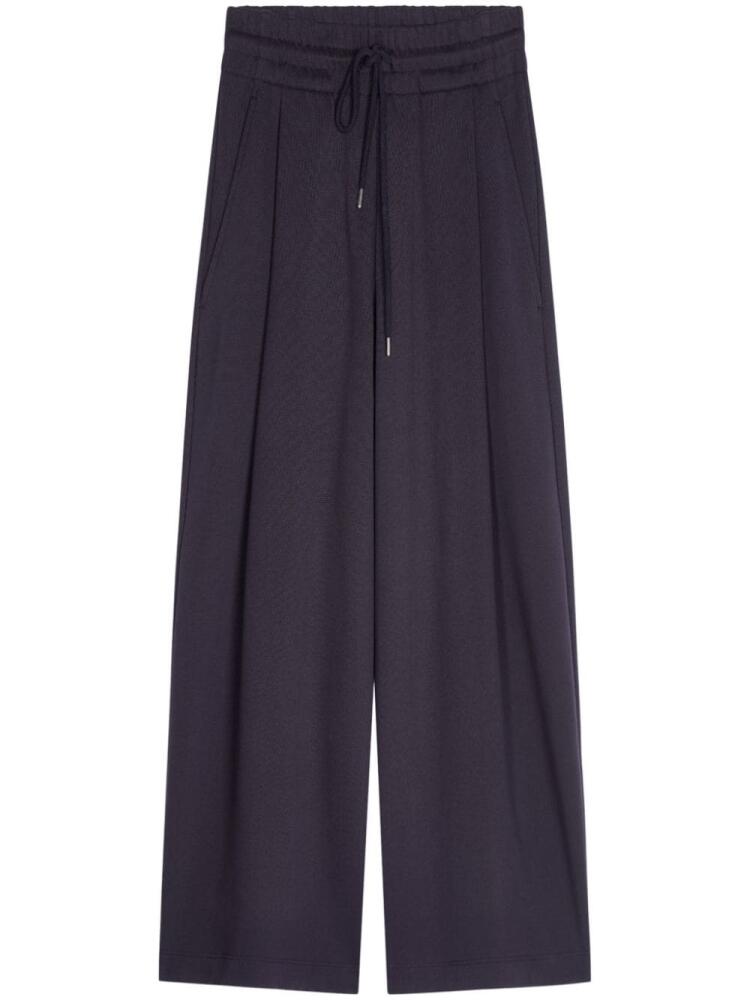 DRIES VAN NOTEN wide-leg cotton track pants - Blue Cover