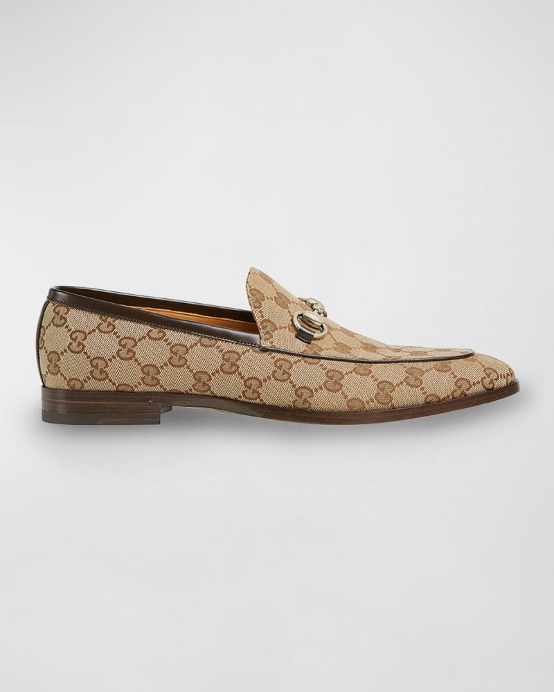 Gucci Men's GG Canvas Bit Loafers Cover