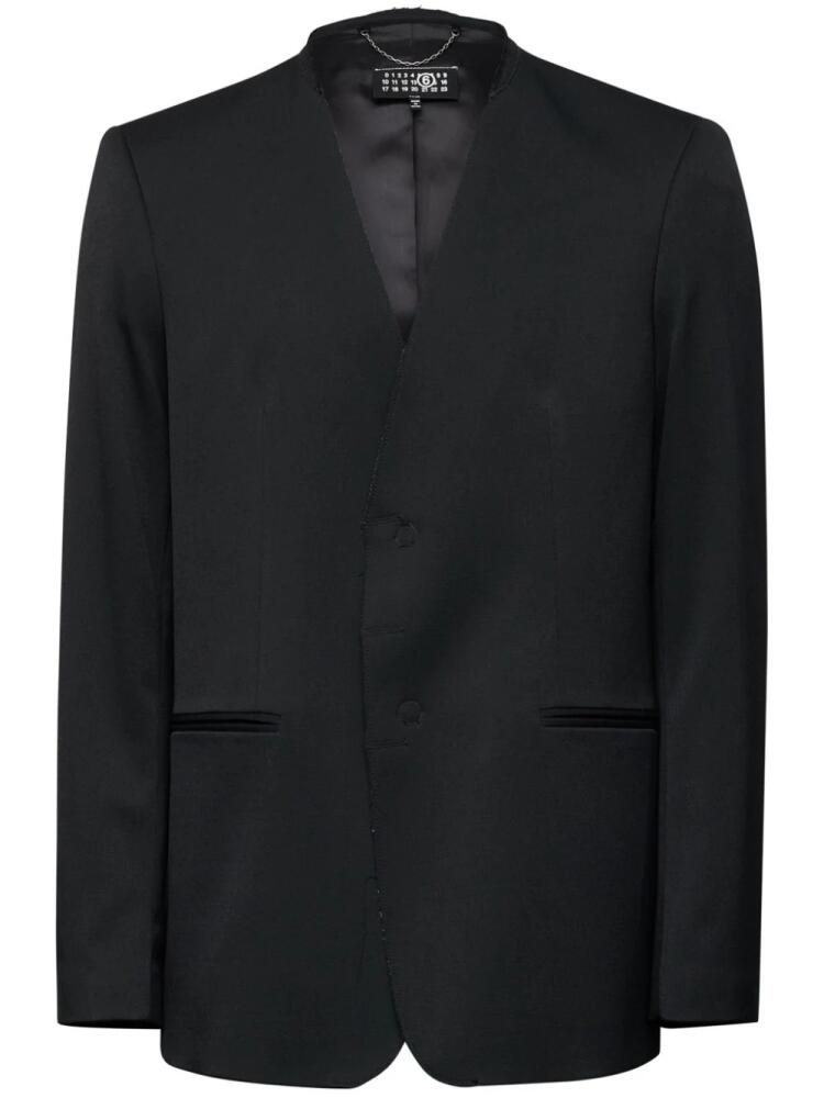 MM6 Maison Margiela single-breasted twill blazer - Black Cover