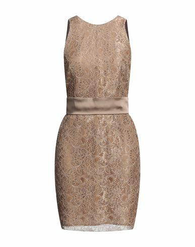 Carla G. Woman Mini dress Light brown Polyamide, Viscose, Acetate, Elastane Cover