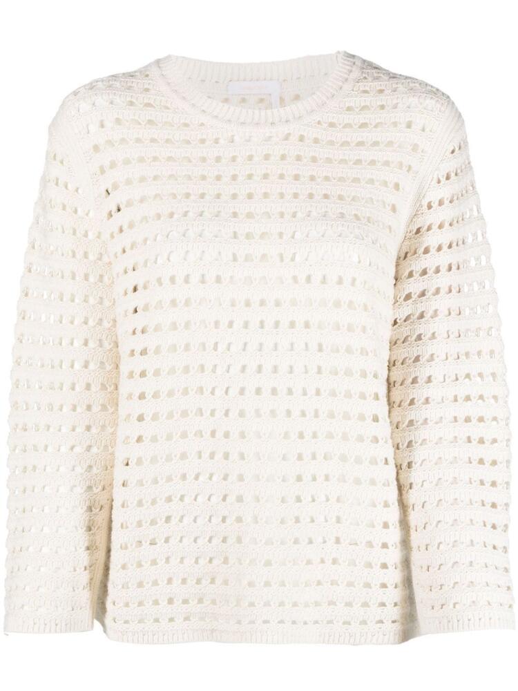 See by Chloé open-knit jumper - White Cover