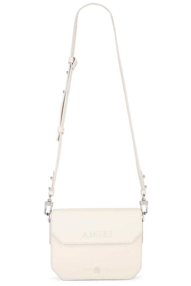 Amiri Nappa Leather Flap Crossbody Bag in Cream Cover