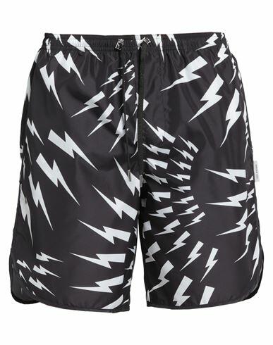 Neil Barrett Man Swim trunks Black Polyester Cover