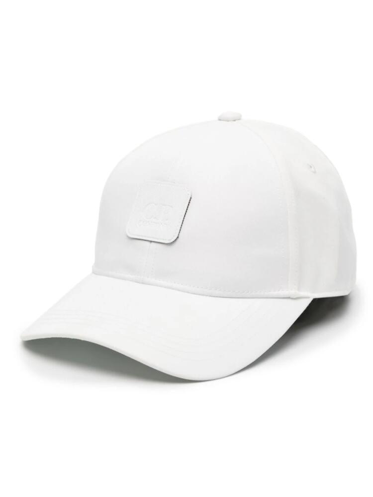 C.P. Company logo-patch twill cap - White Cover