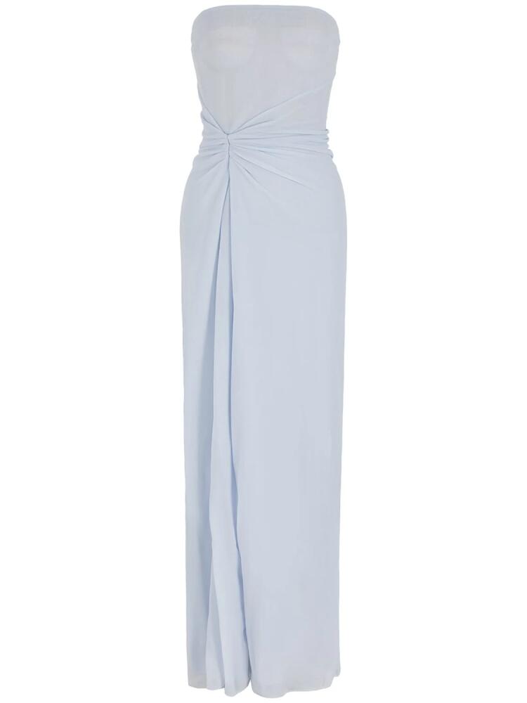 GIORGIO ARMANI Strapless Draped Jersey Long Dress Cover