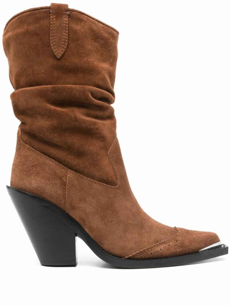 Ermanno Scervino 90mm suede boots - Brown Cover