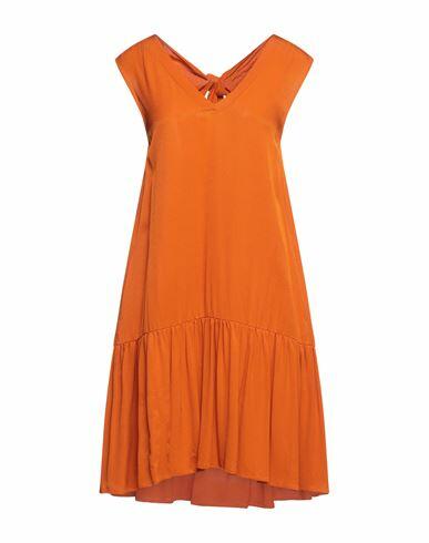 Sfizio Woman Mini dress Orange Viscose Cover