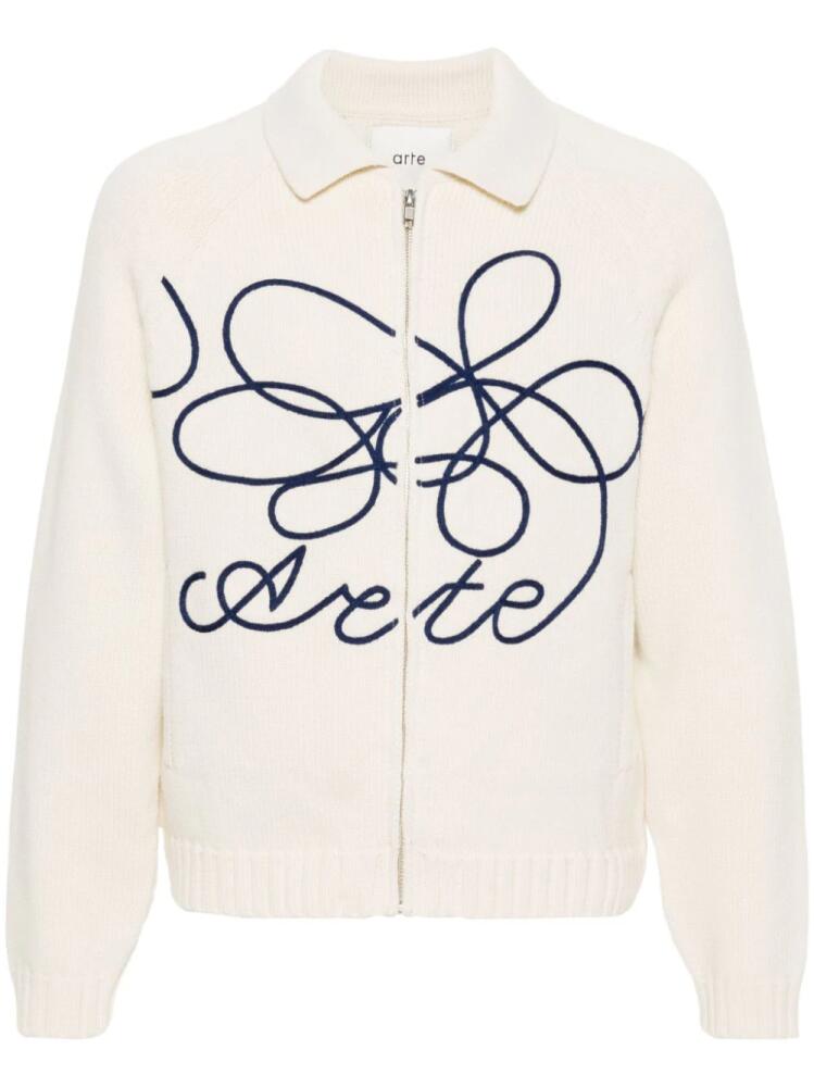 ARTE Flower Logo cardigan - Neutrals Cover