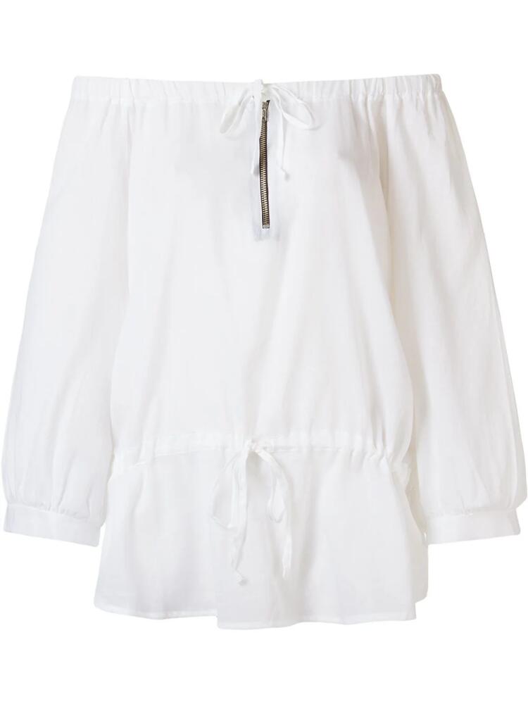 Amir Slama off-shoulder long-sleeve blouse - White Cover