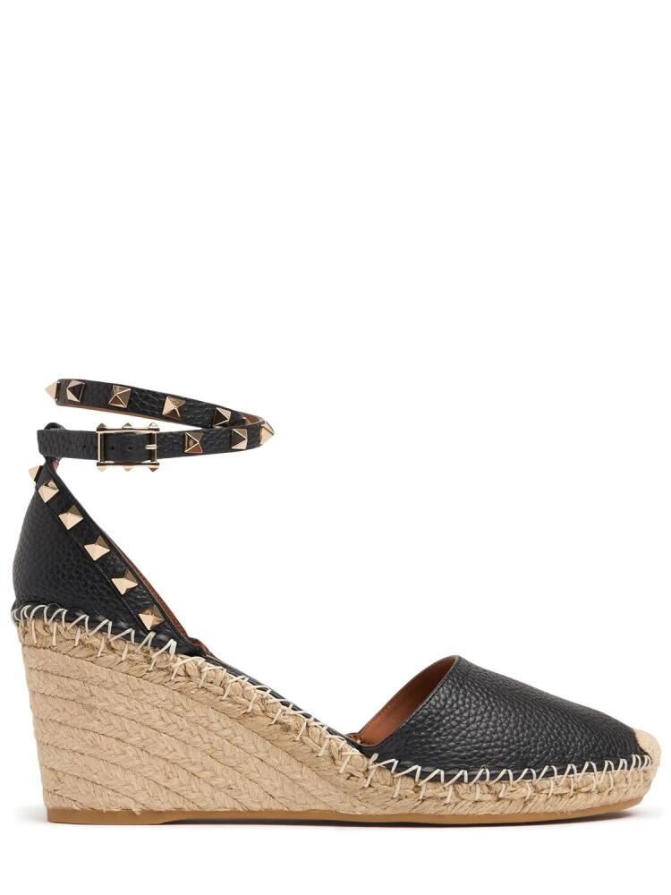 VALENTINO GARAVANI 85mm Rockstud Leather Wedges Cover