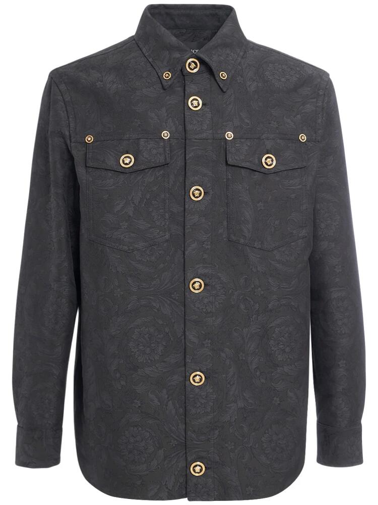 VERSACE Barocco Jacquard Cotton Overshirt Cover