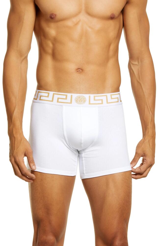 Versace 2-Pack Greca Border Boxers in White Cover