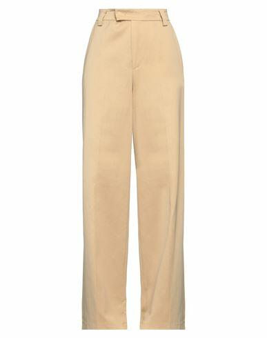 Twinset Woman Pants Beige Cotton, Linen Cover