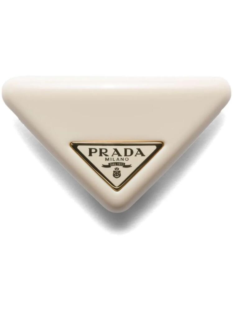 Prada triangle-logo hair clip - Gold Cover