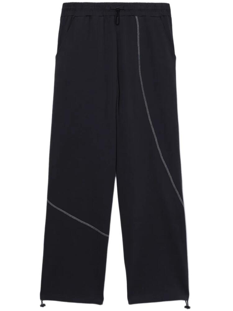 FIVE CM contrast-stitching cotton track pants - Black Cover