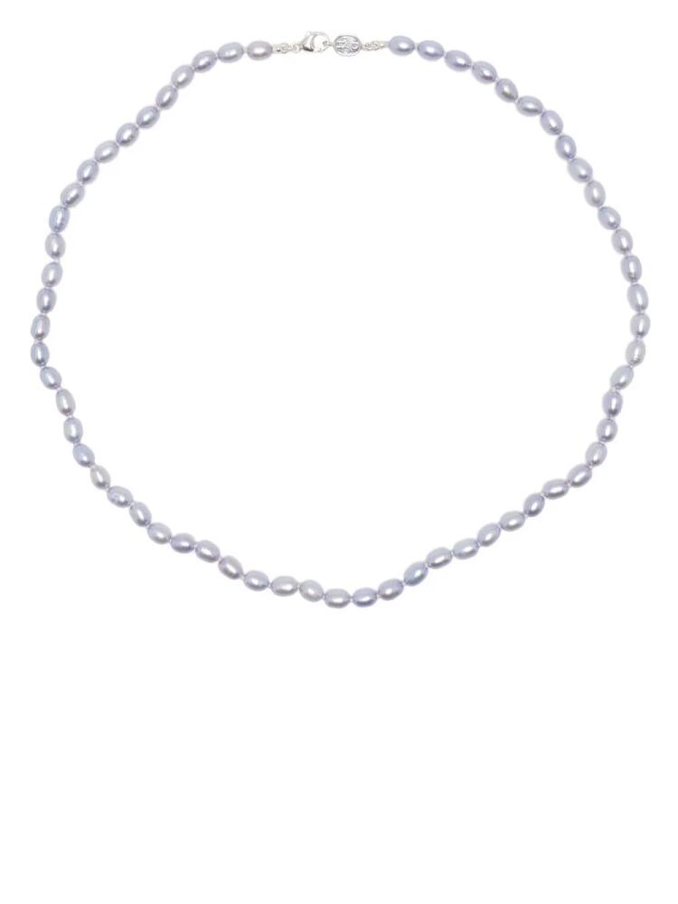 DOWER AND HALL oval pearl necklace - Purple Cover