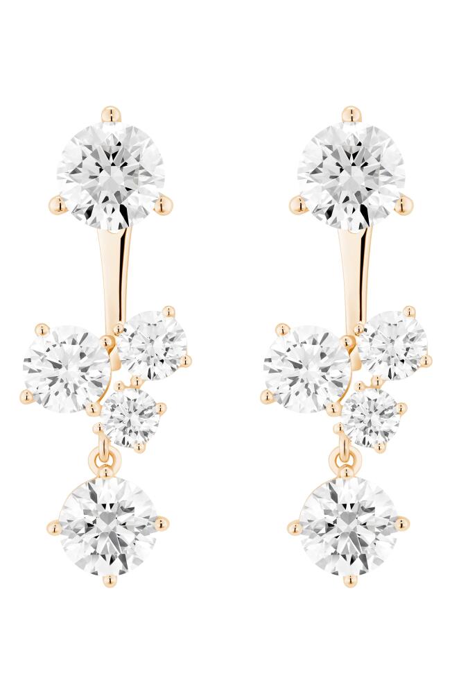 LIGHTBOX 3.29-Carat Lab Created Diamond Cluster Earring Enhancer in 14K Yellow Gold Cover