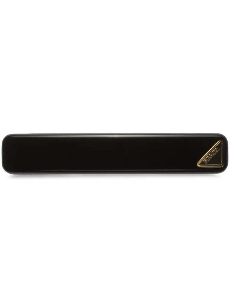 Prada triangle-logo hair clip - Black Cover