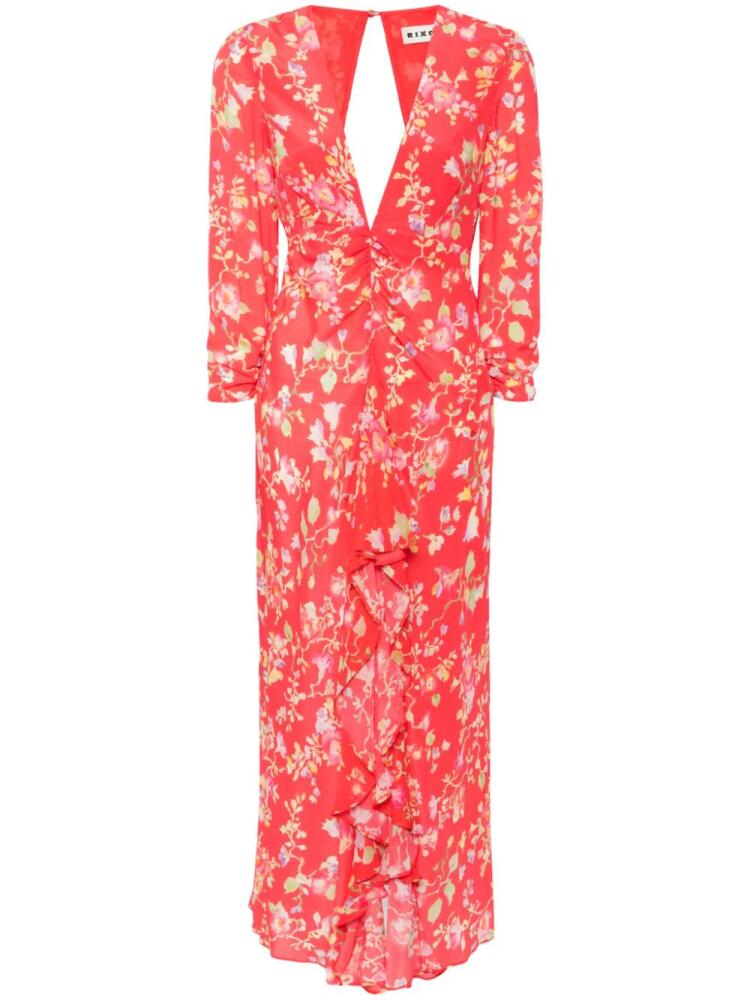 Rixo floral-print silk maxi dress - Red Cover