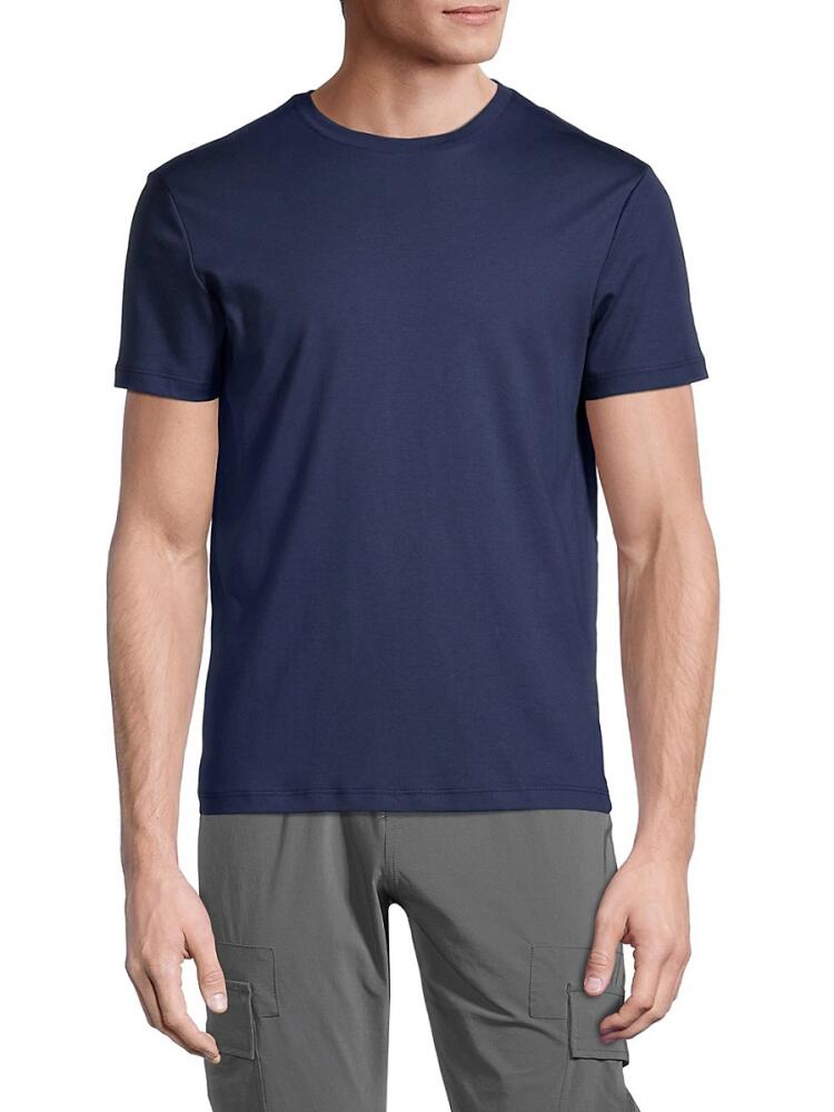 Saks Fifth Avenue Men's Ultraluxe Regular Fit Crewneck Tee - Navy Cover