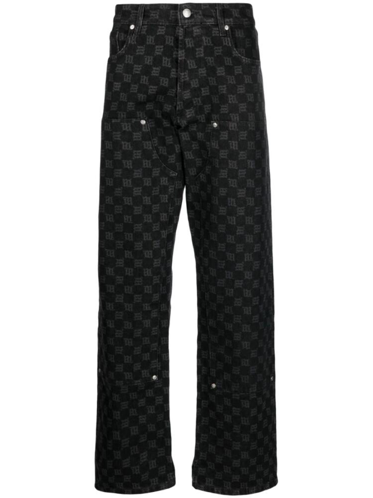 MISBHV monogram-print straight-leg trousers - Black Cover