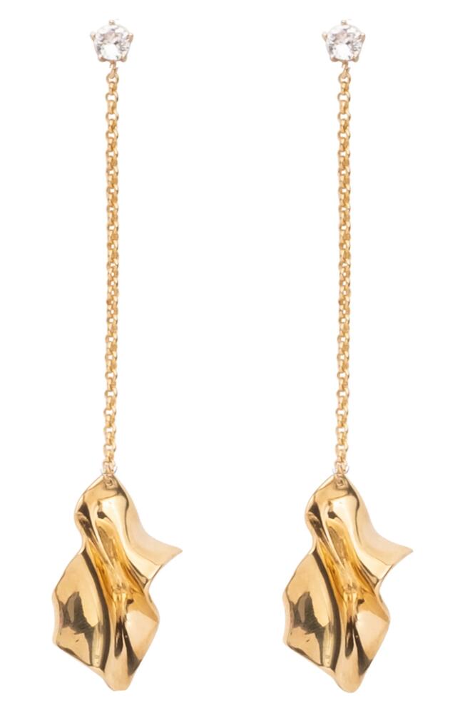 Sterling King Gelsey Fold Drop Earrings in Gold Cover