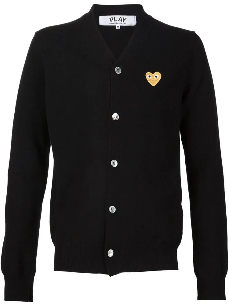 Comme Des Garçons Play embroidered heart cardigan - Black Cover