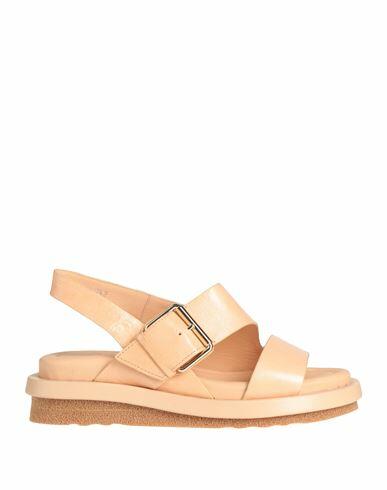 Elvio Zanon Woman Sandals Apricot Soft Leather Cover