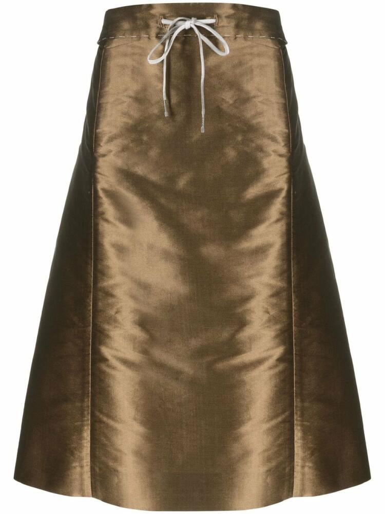 Maison Margiela moiré-effect A-line skirt - Brown Cover