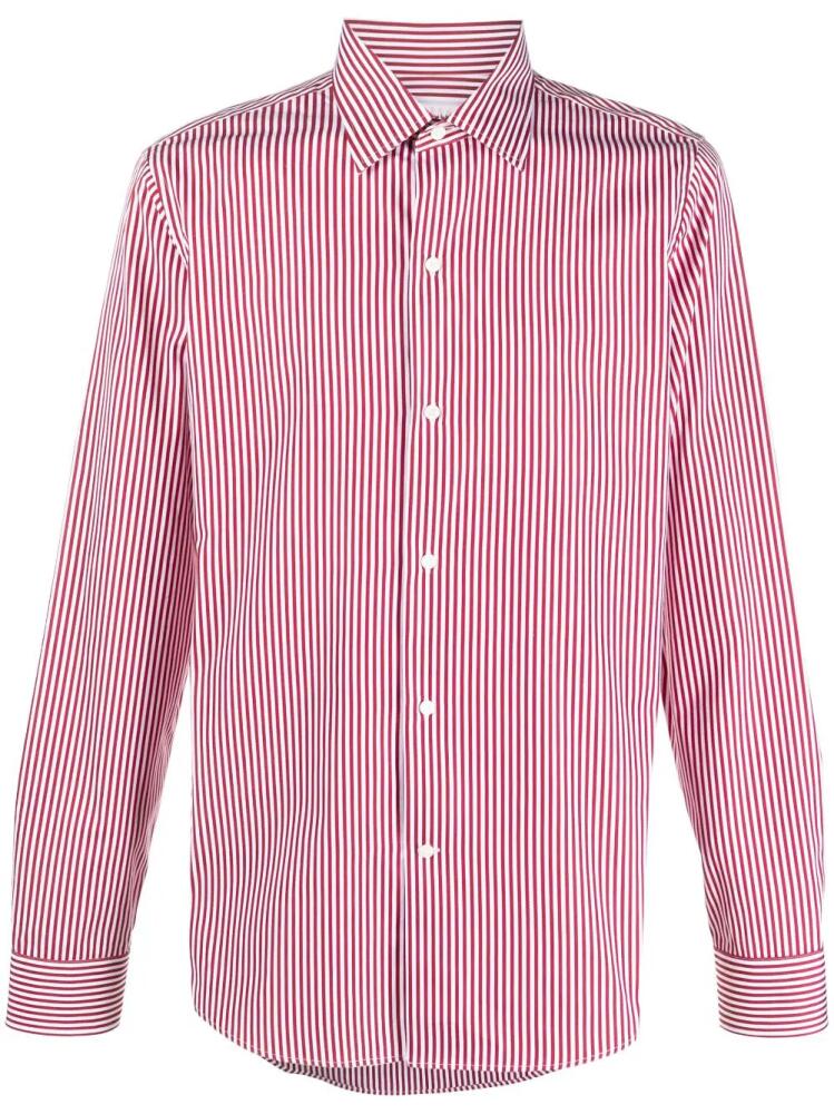 FURSAC pinstriped cotton shirt - Red Cover