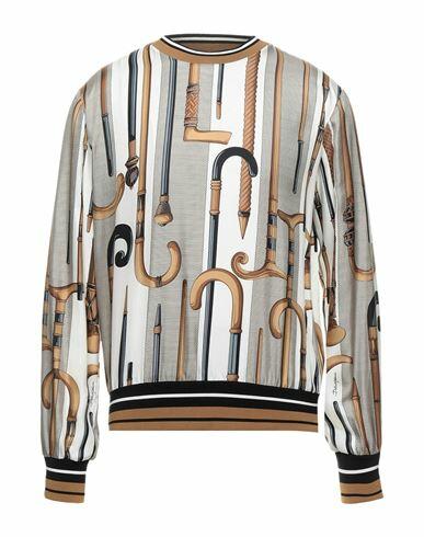 Dolce & gabbana Man Sweatshirt Ivory Silk, Cotton, Elastane Cover