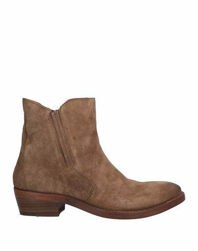 Emanuélle Vee Woman Ankle boots Khaki Leather Cover