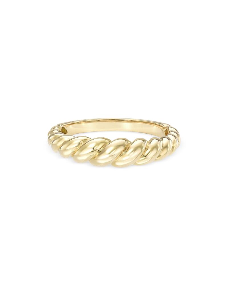 Zoe Lev 14K Yellow Gold Gradient Twist Ring Cover