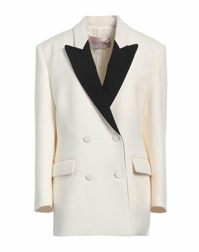 Valentino Garavani Woman Blazer White Virgin Wool, Polyamide, Wool, Viscose Cover