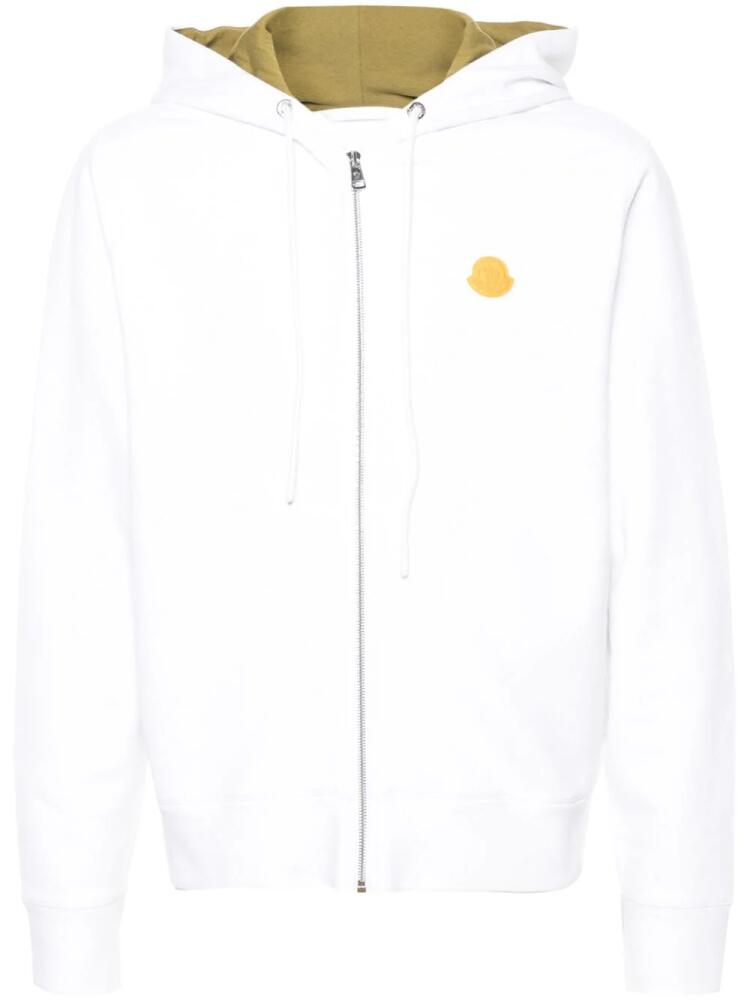 Moncler zip-up cotton hoodie - White Cover