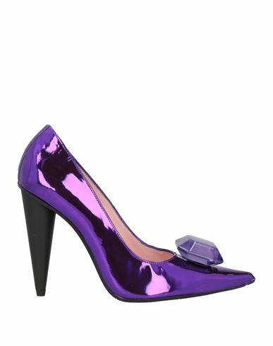 Ras Woman Pumps Purple Leather Cover