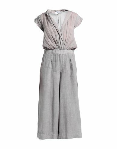 European Culture Woman Jumpsuit Light grey Linen, Ramie, Cotton Cover